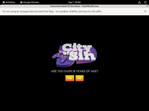 City Of Sin 3D Checkout Form City Of Sin 3D Checkout Form