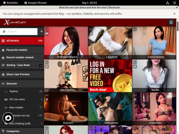 Contas Premium X Love Cam