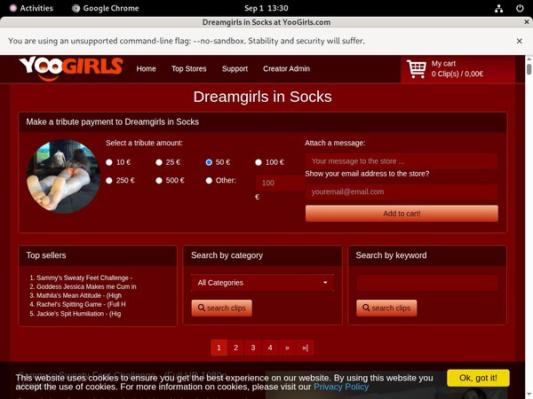 DreamgirlsInSocks Free Trial Tour