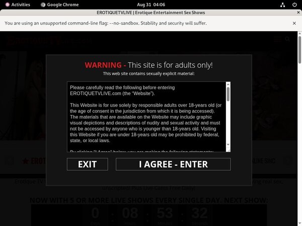 Erotiquetvlive.com Full Website