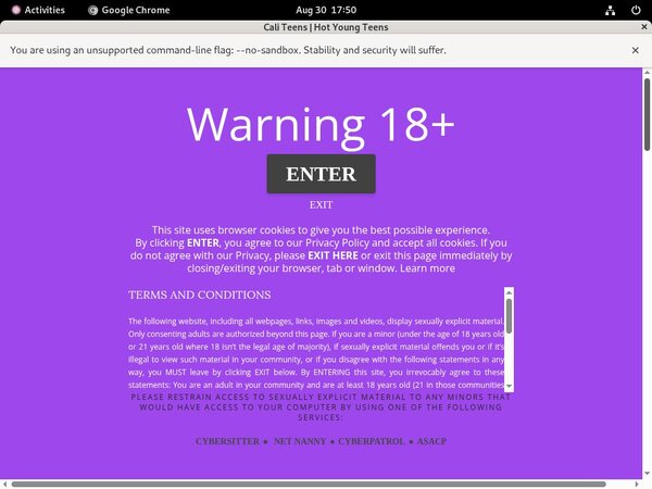 Get A Free Cali Teens Password