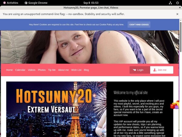 Get A Free Hotsunny20 Account