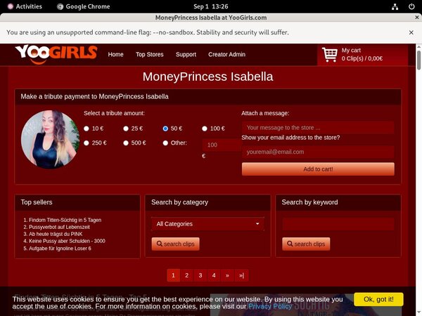 Moneyprincess Isabell With Paypal