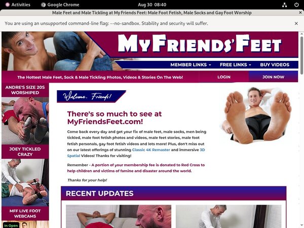 Myfriendsfeet.com Password Bugmenot