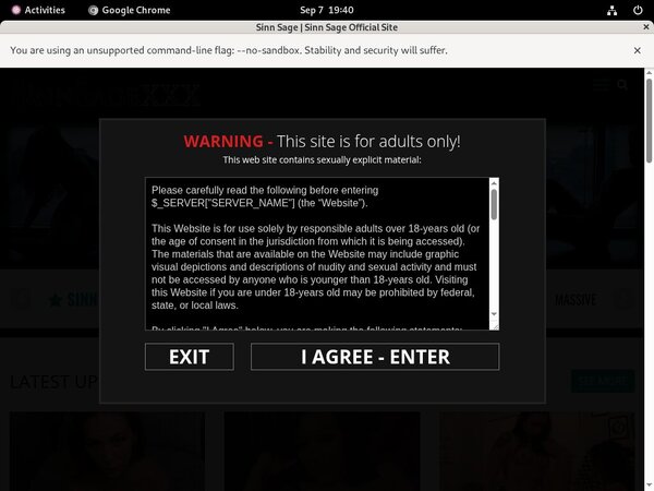 Sinn Sage Updated Passwords