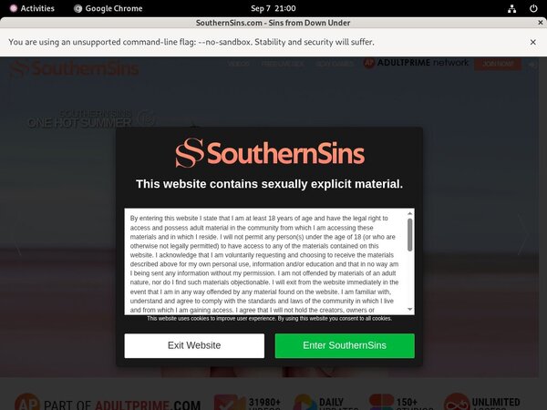 Southernsins.com Password Accounts