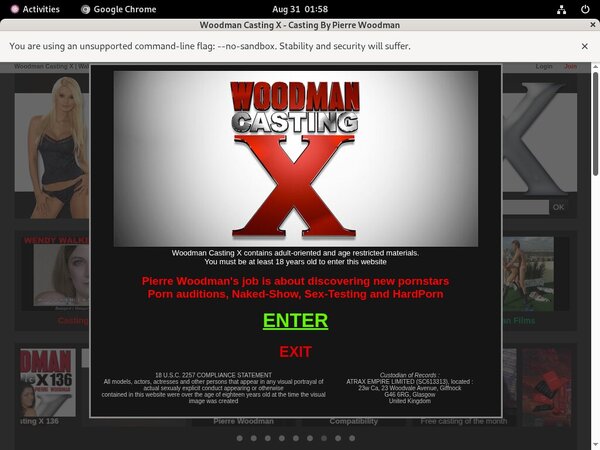 X Casting Woodman Login Password