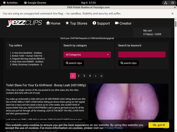 Free Account On FilthFetishStudios